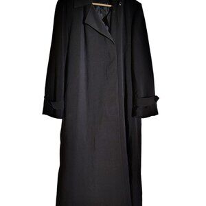 Gallery Full Length Coat, Size 12, Black